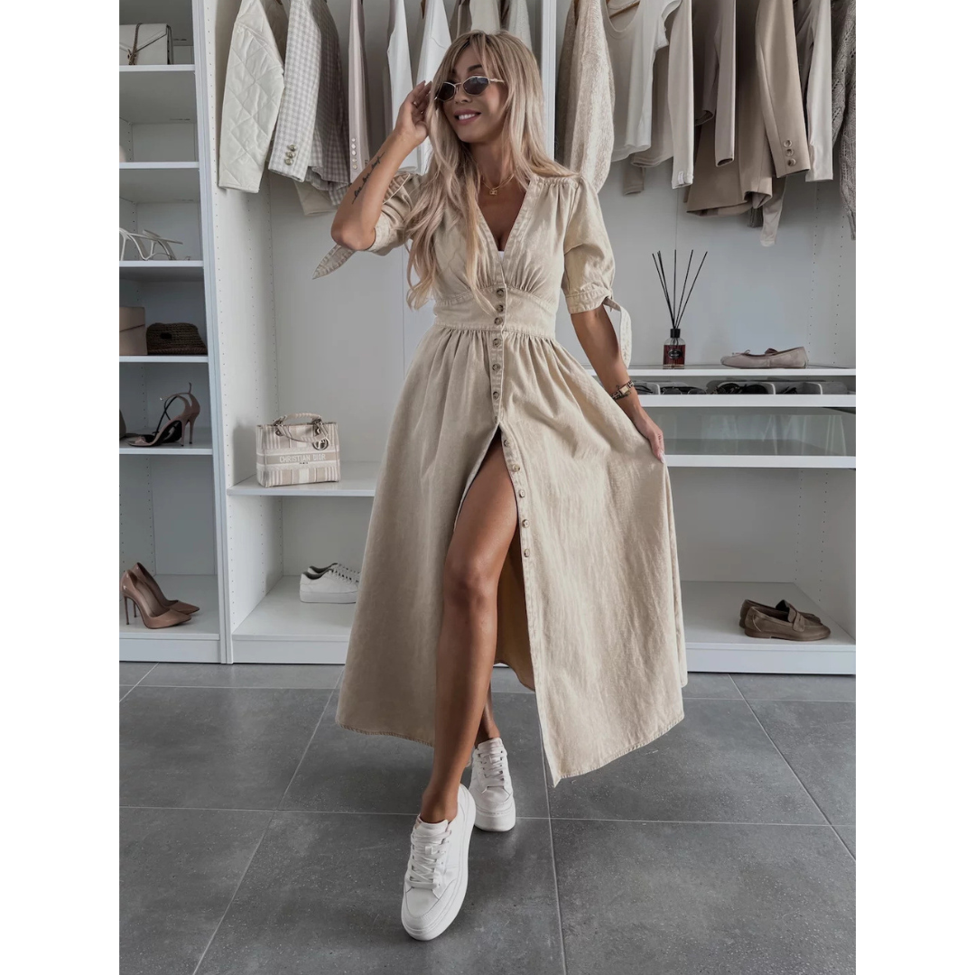 Ivanka | Stralende Denim-Jurk